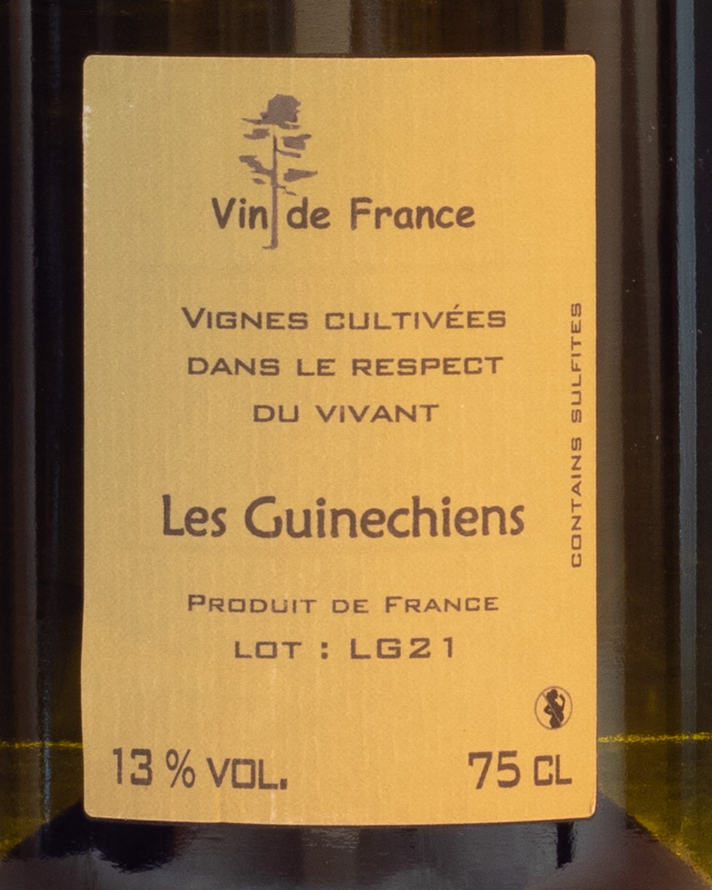 Benoit Courault Les Guinechiens Chenin 2021 Vino Bianco Loira Francia Retro Etichetta