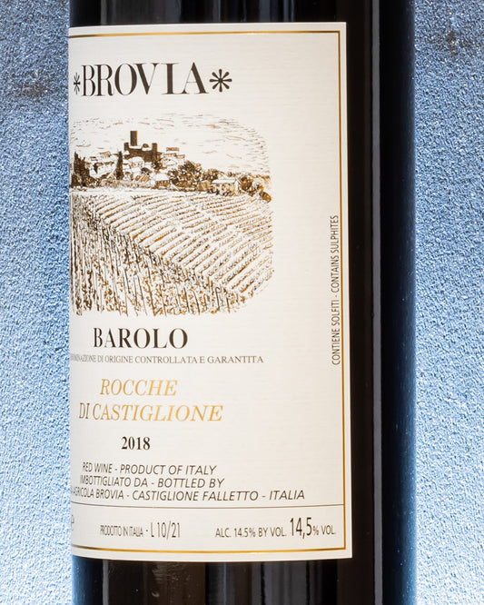 Brovia Barolo Rocche Castiglione 2018 Nebbiolo Langhe Piemonte Vino Rosso Italia Retro Etichetta