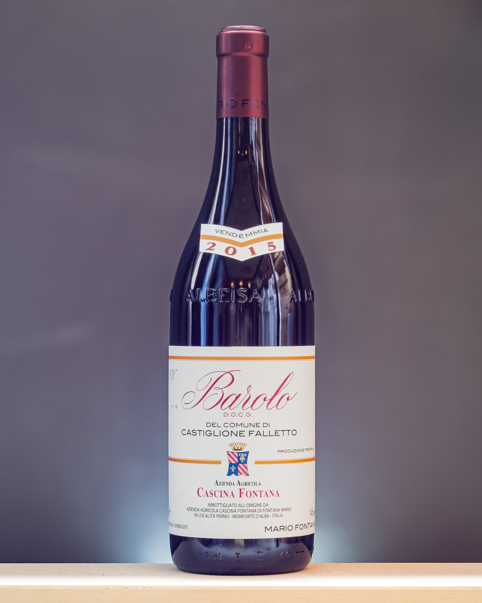 Cascina Fontana Barolo Castiglione Falletto 2015 Nebbiolo Langhe Piemonte Vino Rosso