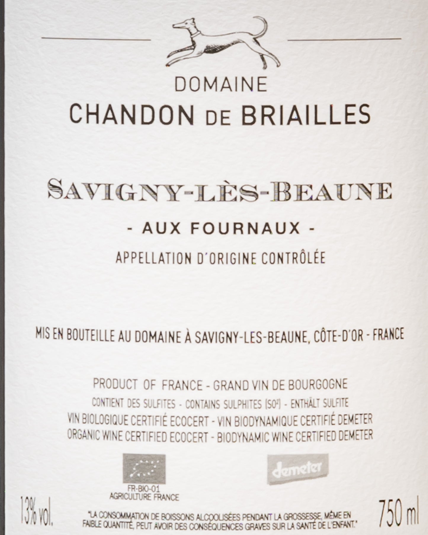 Chandon Briailles Savigny Les Beaune Aux Founaux 2022 Pinot Nero Noir Vino Rosso Borgogna Francia Francois Nicolay Retro Etichetta