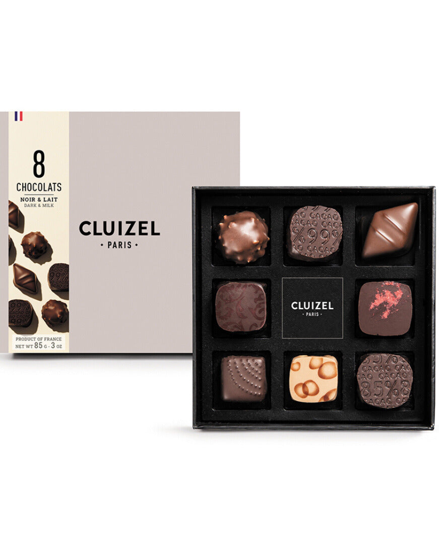Cioccolatini Ganaches D'Exception N°8 Cluizel Paris Cioccolatiere Regalo Natale Cioccolato 85 gr