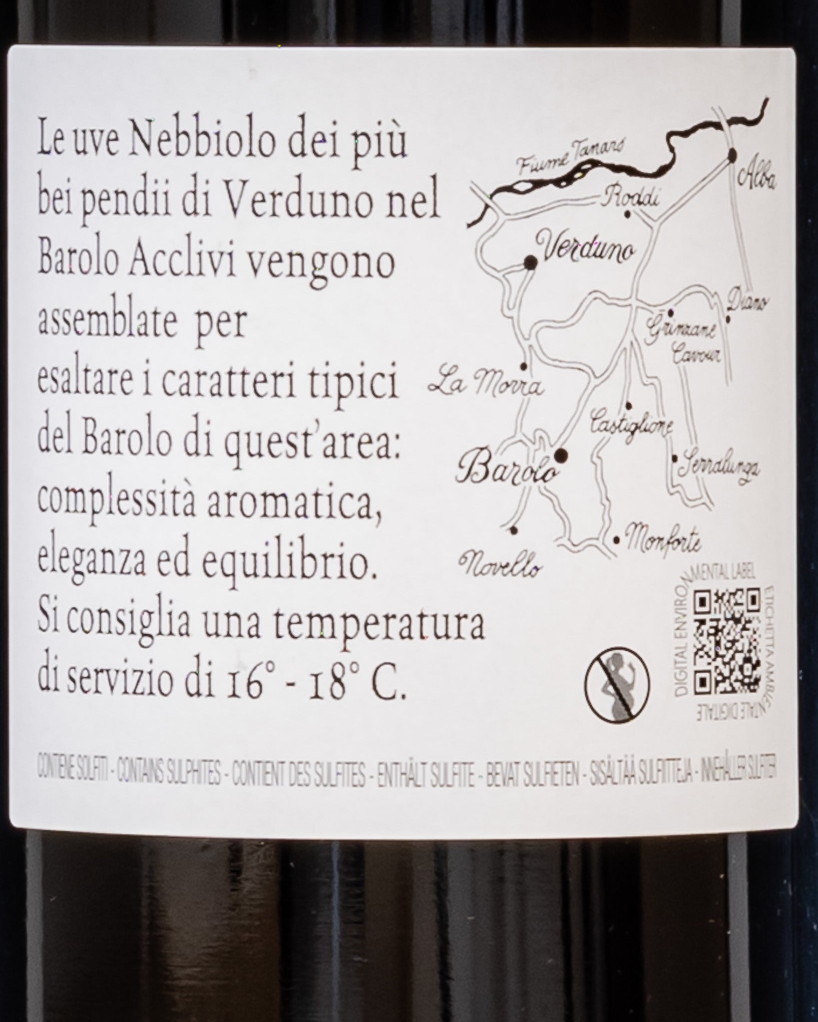 Comm Burlotto Barolo Acclivi 2019 Nebbiolo Langhe Piemonte Vino Rosso Italia Retro Etichetta 2