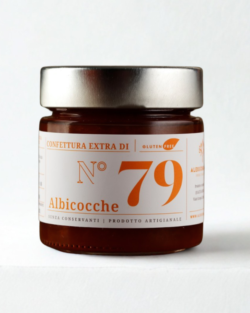 Confettura Extra Albicocche N°79 Alessio Brusadin Eccellenze Gastronomiche Prodotto Artigianale Composta Marmellata Natale Regalo