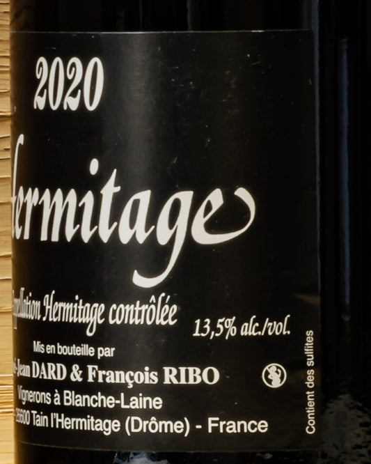 Dard Ribo Hermitage Magnum Syrah 2020 Rodano Vino Rosso Francia Retro Etichetta