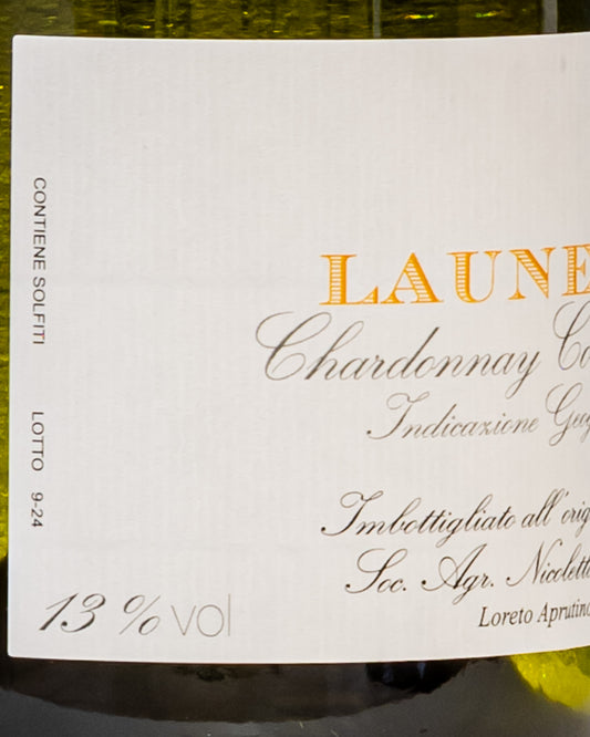 De Fermo Chardonnay Colline Pescaresi 2023 Launegild Vino Bianco Abruzzo Italia Retro Etichetta