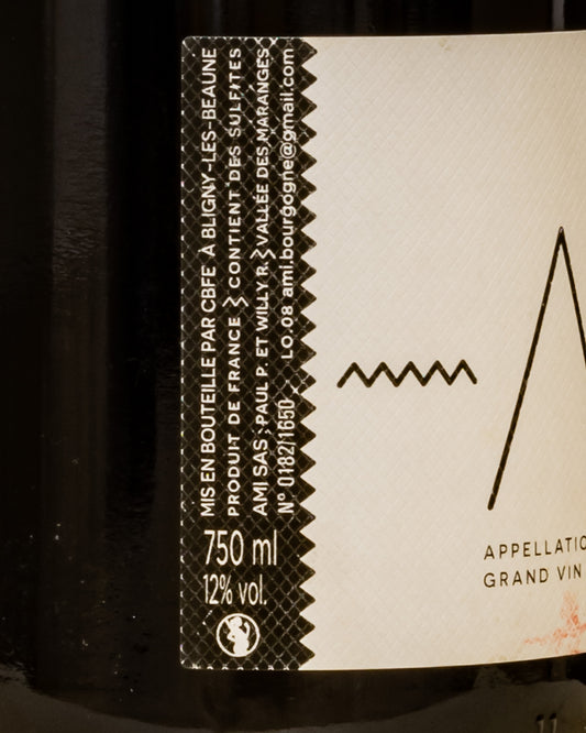 Domaine Ami Volnay 2017 Pinot Noir Nero Borgogna Vino Rosso Francia Retro Etichetta