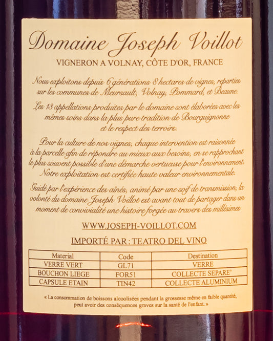 Domaine Joseph Voillot Pommard 2021 Pinot Noir Nero Borgogna Francia Vino Rosso Retro Etichetta