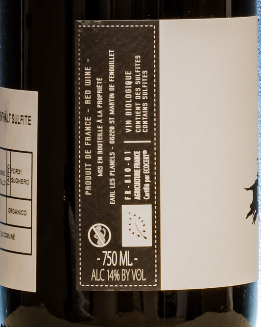 Domaine Laguerre Ciste Cotes Roussillon Rouge 2022 Grenache Noir Carignan Syrah Mourvedre Vino Rosso Francia Retro Etichetta