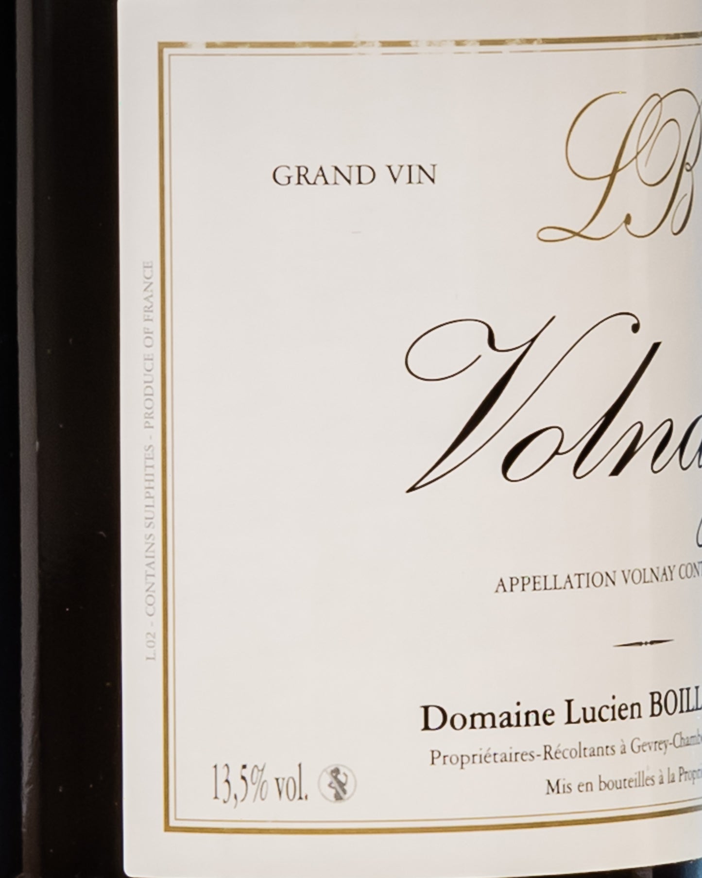 Domaine Lucien Pierre Boillot Volnay 2017 Pinot Noir Nero Borgogna Francia Vino Rosso Retro Etichetta