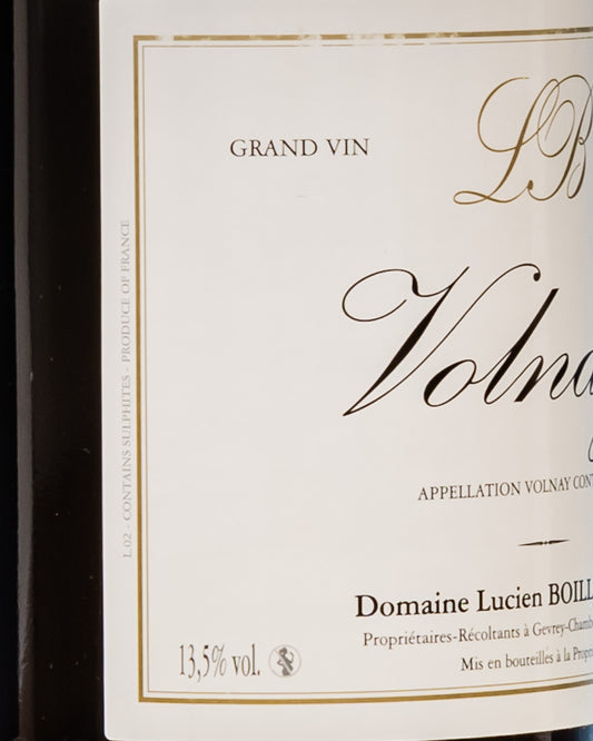 Domaine Lucien Pierre Boillot Volnay 2017 Pinot Noir Nero Borgogna Francia Vino Rosso Retro Etichetta