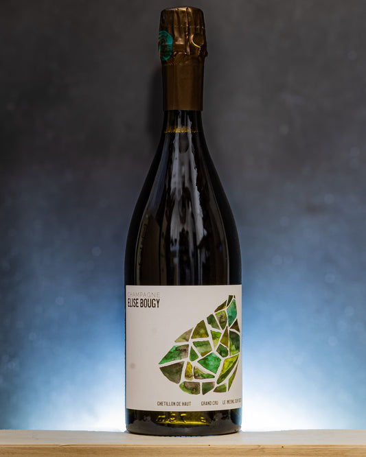 Elise Bougy Champagne Brut Nature Grand Cru 2021 Chetillon de Haut Mesnil Sur Oger Chardonnay Montagne Reims Francia Vino