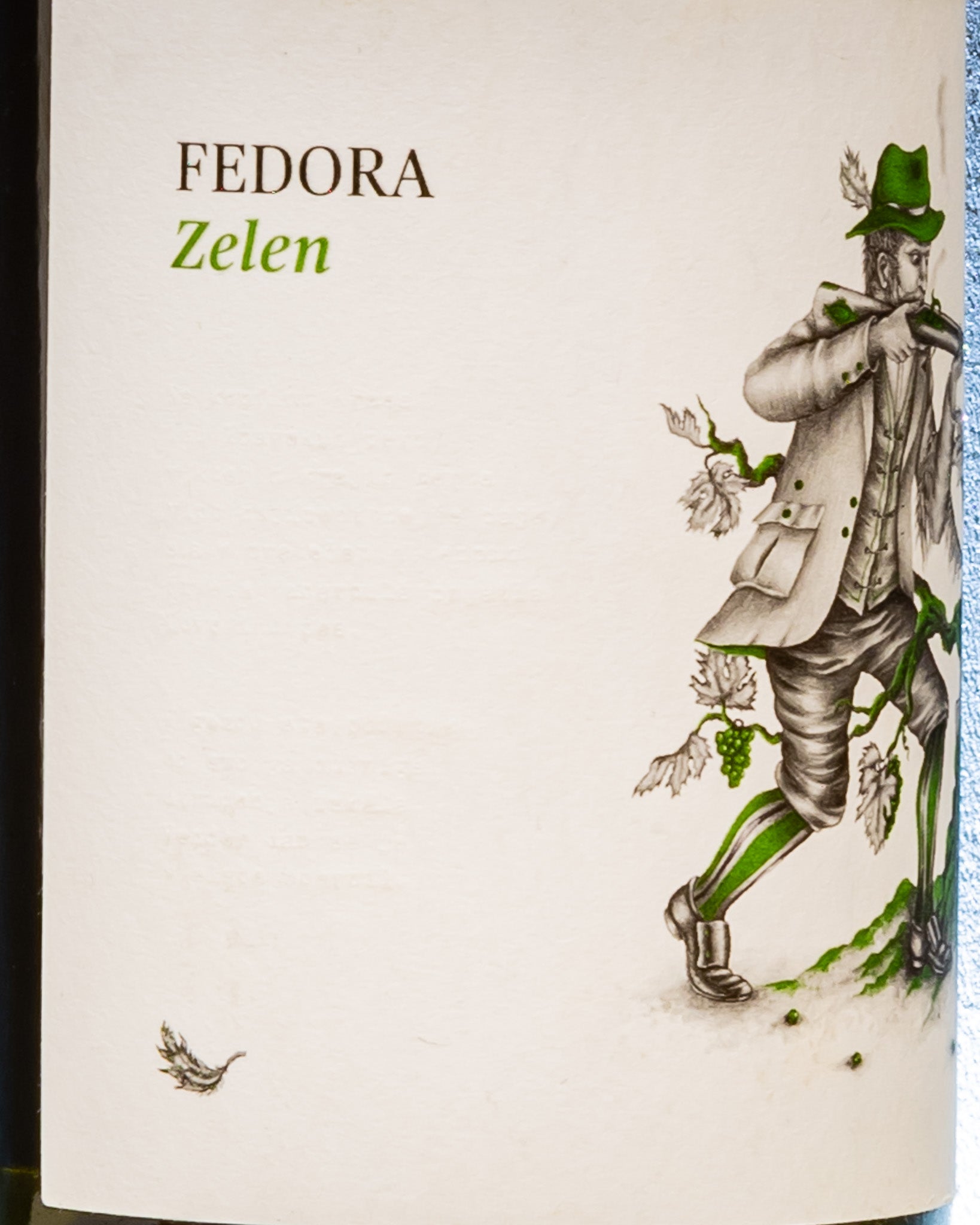 Fedora Zelen 2020 Vino Macerato Orange Vipavska Dolina Valle Vipava Slovenia Retro Etichetta 1