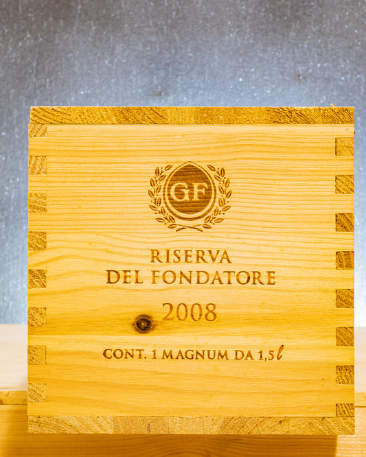 Ferrari Lunelli Trentodoc Riserva Giulio Fondatore 2008 Chardonnay Spumante Metodo Classico Trentino Italia Magnum Retro Etichetta 1