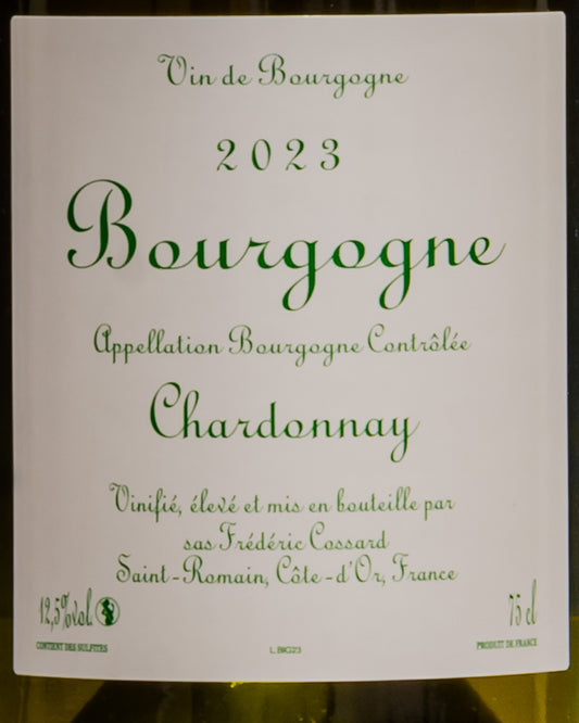 Frederic Cossard Bourgogne Chardonnay 2023 Bigotes Vino Bianco Borgogna Francia Retro Etichetta