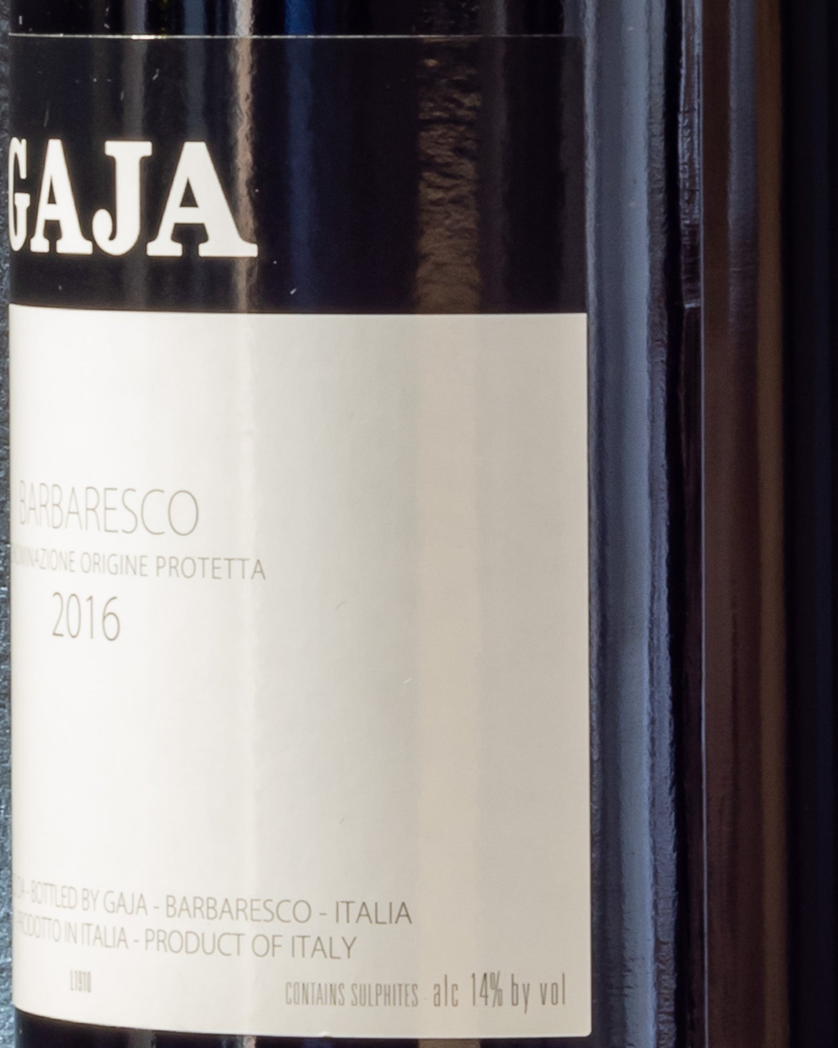 Gaja Barbaresco 2016 Nebbiolo Langhe Piemonte Italia Vino Rosso Retro Etichetta