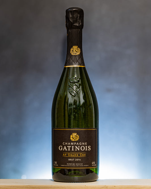 Gatinois Champagne Brut 2014 Millesime Pinot Noir Nero Chardonnay Ay Grand Cru Valle Marne Vino Francia