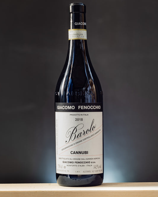 Giacomo Fenocchio Barolo 2018 Cannubi Nebbiolo Langhe Italia Vino Rosso Piemonte