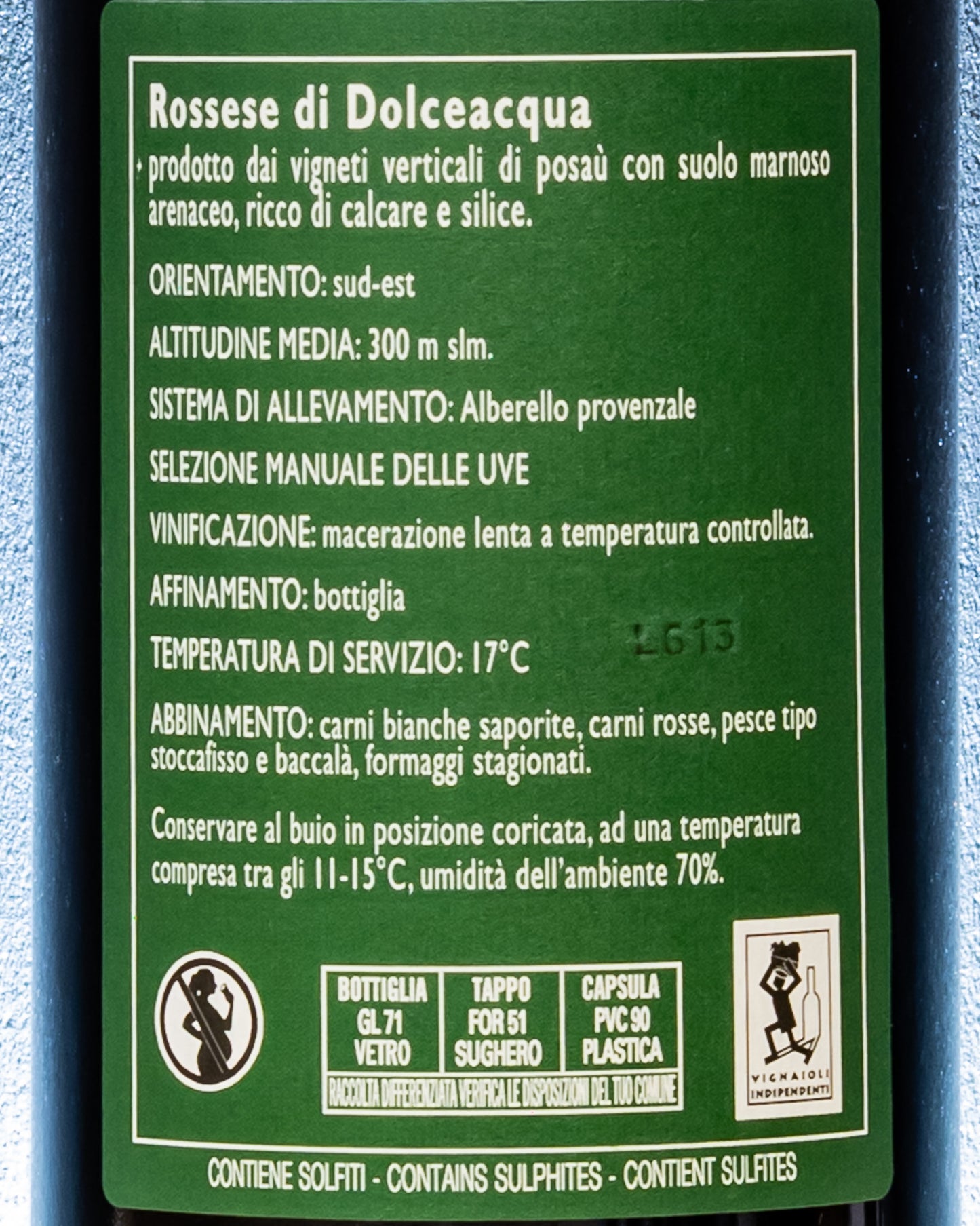 Giovanna Maccario Dringenberg Dolceacqua 2023 Posau Rossese Ponente Ligure Liguria Italia Vino Rosso Retro Etichetta