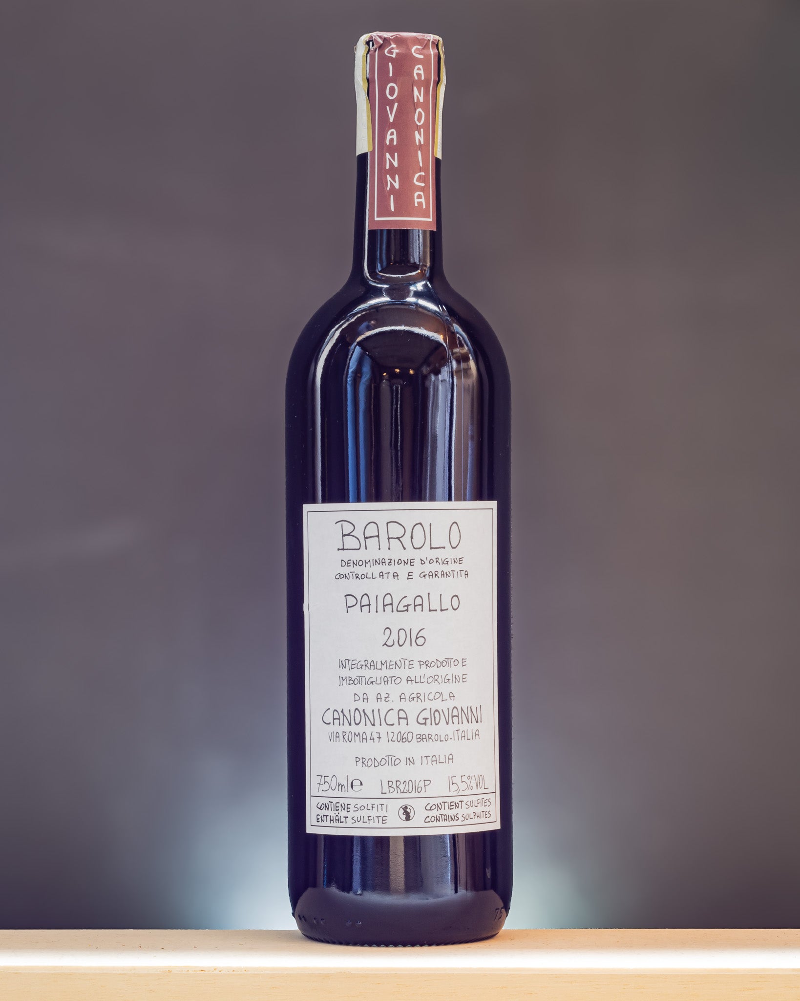 Giovanni Canonica Barolo Paiagallo 2016 Nebbiolo Langhe Piemonte Vino Rosso Italia