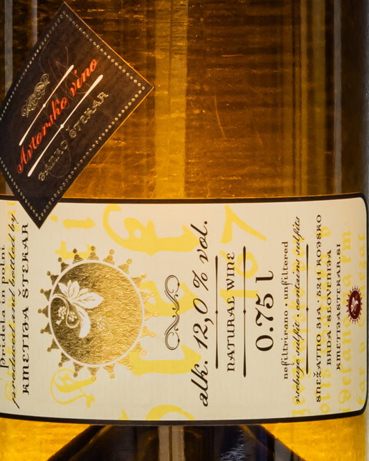 Kmetija Stekar Rebula Prilo 2019 Ribolla Vino Orange Goriska Brda Collio Slovenia Retro Etichetta