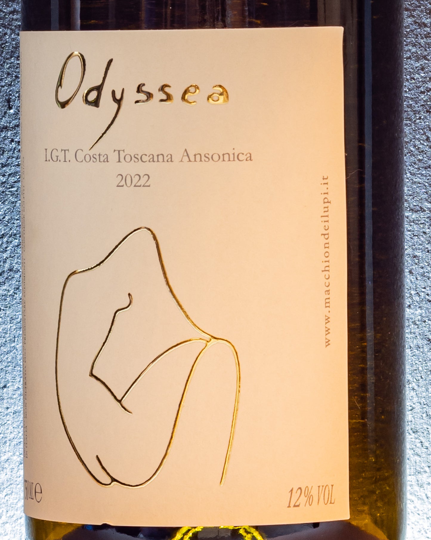 Macchion Lupi Ansonica Odyssea Vino Macerato Toscana Italia 2022 Retro Etichetta