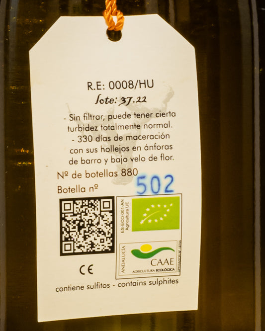 Mario Garay Luz 2021 Zalema Vino Orange Macerato Arancione Andalusia Spagna Retro Etichetta