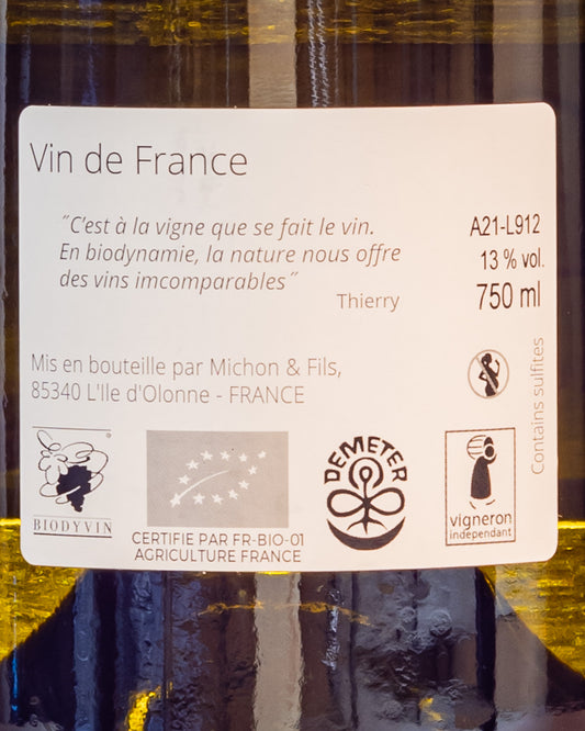 Michon Saint Nicolas Haut Chemin Chenin Blanc Loira Francia Vino Bianco Retro Etichetta