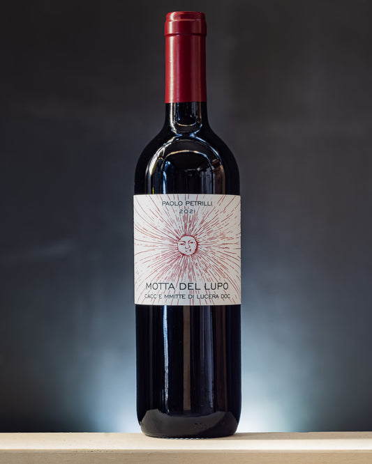 Paolo Petrilli Motta Lupo Cacc Mitte Lucera Nero Troia Bombino Bianco Sangiovese Montepulciano Aglianico 2021 Puglia Italia Vino Rosso