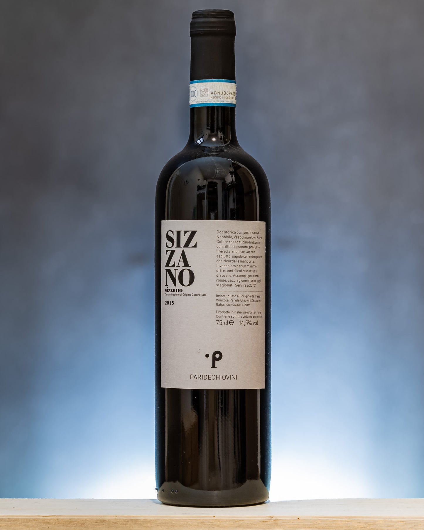 Paride Chiovini Sizzano 2015 Nebbiolo Uva Rara Vespolina Nord Piemonte Vino Rosso Italia
