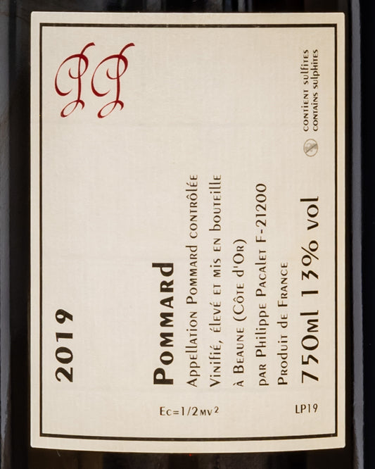 Philippe Pacalet Pommard 2019 Vino Rosso Pinot Nero Noir Borgogna Francia Retro Etichetta