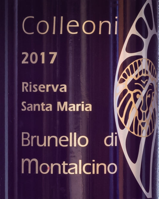 Podere Santa Maria Marino Colleoni Brunello di Montalcino Riserva Vigna 2017 Sangiovese Toscana Italia Vino Rosso Retro Etichetta 1