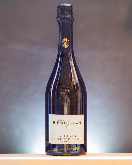 Pouillon Champagne Les Blanchiens 2015 Brut Nature Chardonnay Valle Marne Vino Francia