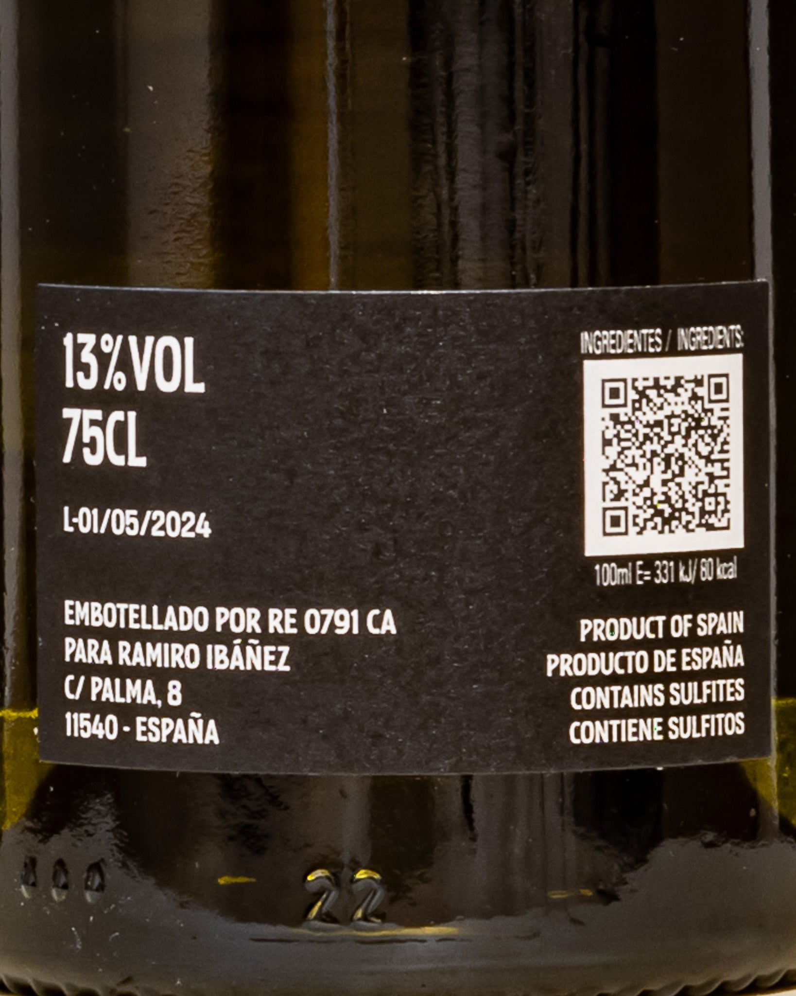 Ramiro Ibanez Ube 2023 Reventon Palomino Vino Bianco Andalusia Spagna Europa Retro Etichetta