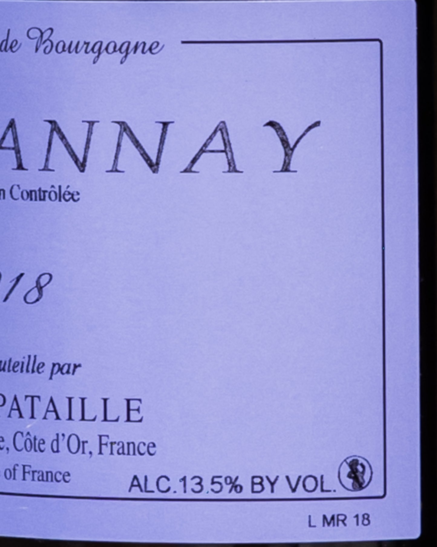 Sylvain Pataille Marsannay 2018 Pinot Noir Nero Vino Rosso Borgogna Francia Retro Etichetta