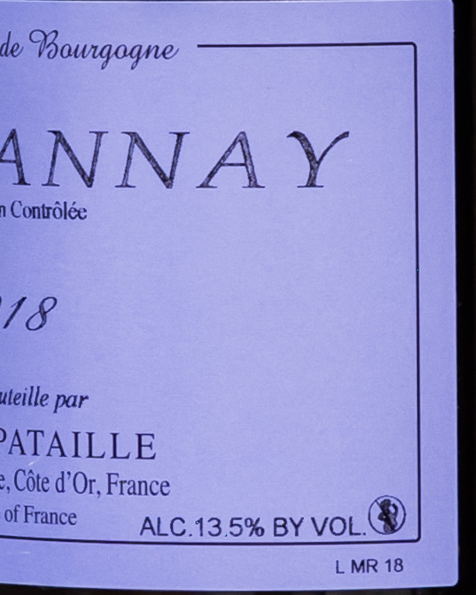 Sylvain Pataille Marsannay 2018 Pinot Noir Nero Vino Rosso Borgogna Francia Retro Etichetta