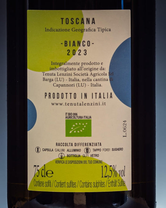 Tenuta Lenzini Vermignon Vermentino Sauvignon Toscana Vino Bianco 2023 Retro Etichetta