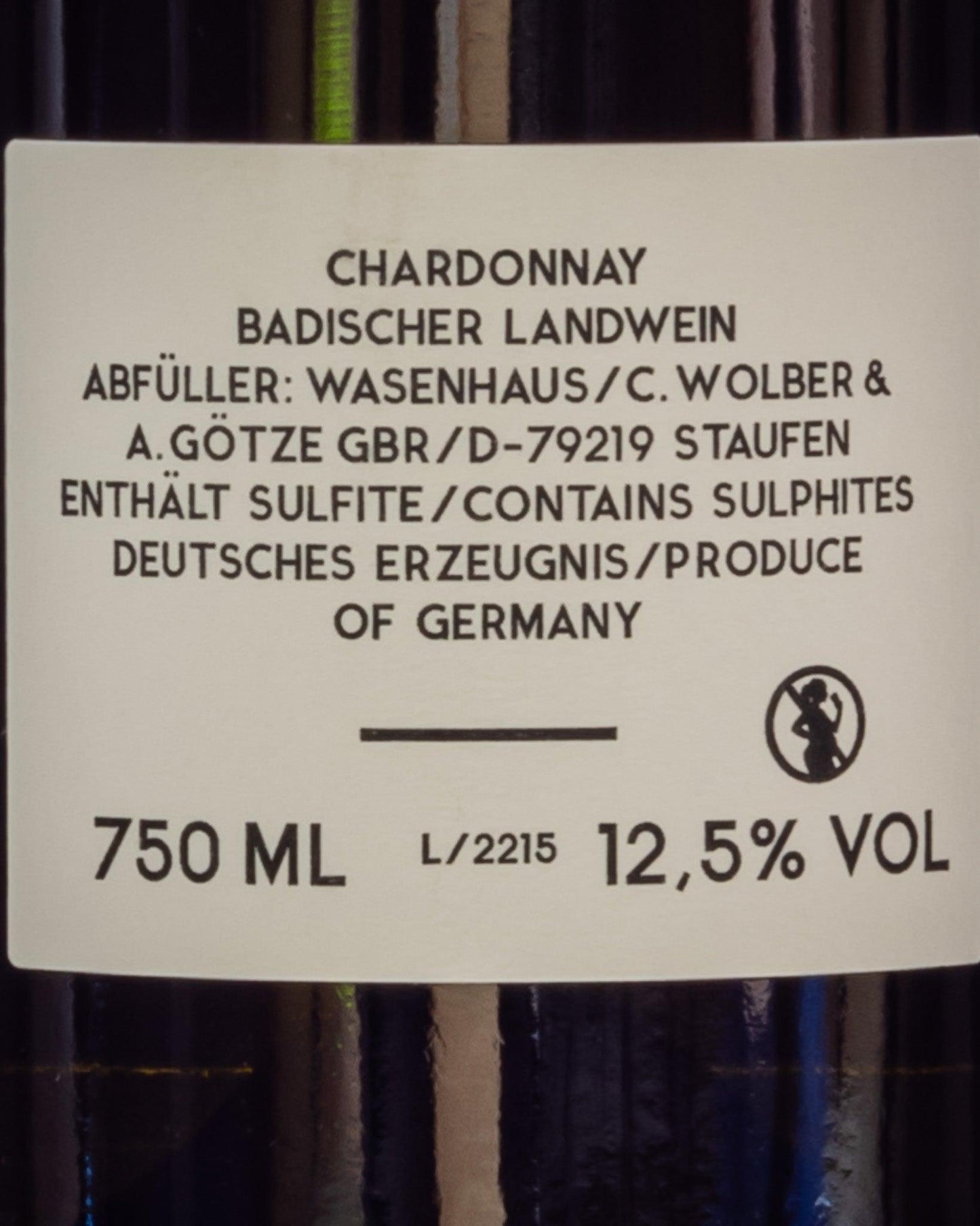 Wasenhaus Chardonnay 2022 Baden Germania Vino Bianco Retro Etichetta