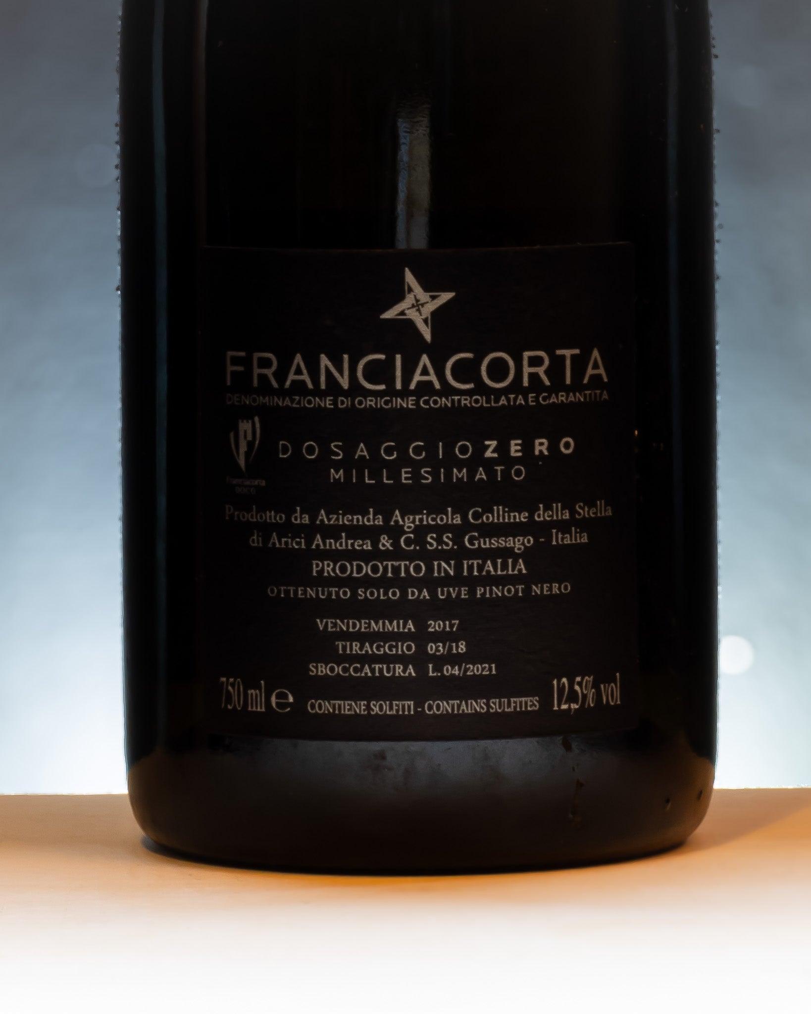 andrea arici zero nero franciacorta italia bollicine lombardia metodo classico retro etichetta