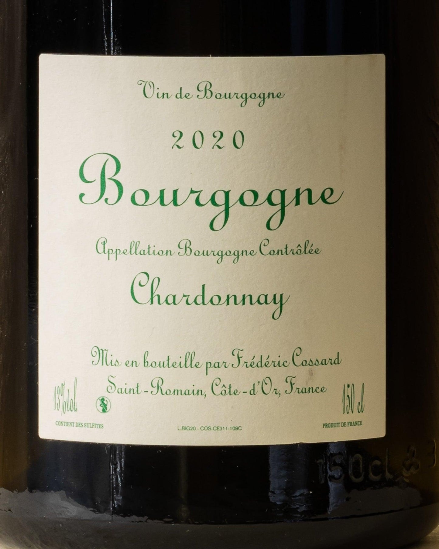 bourgogne chardonnay frederic cossard bigotes magnum retro etichetta