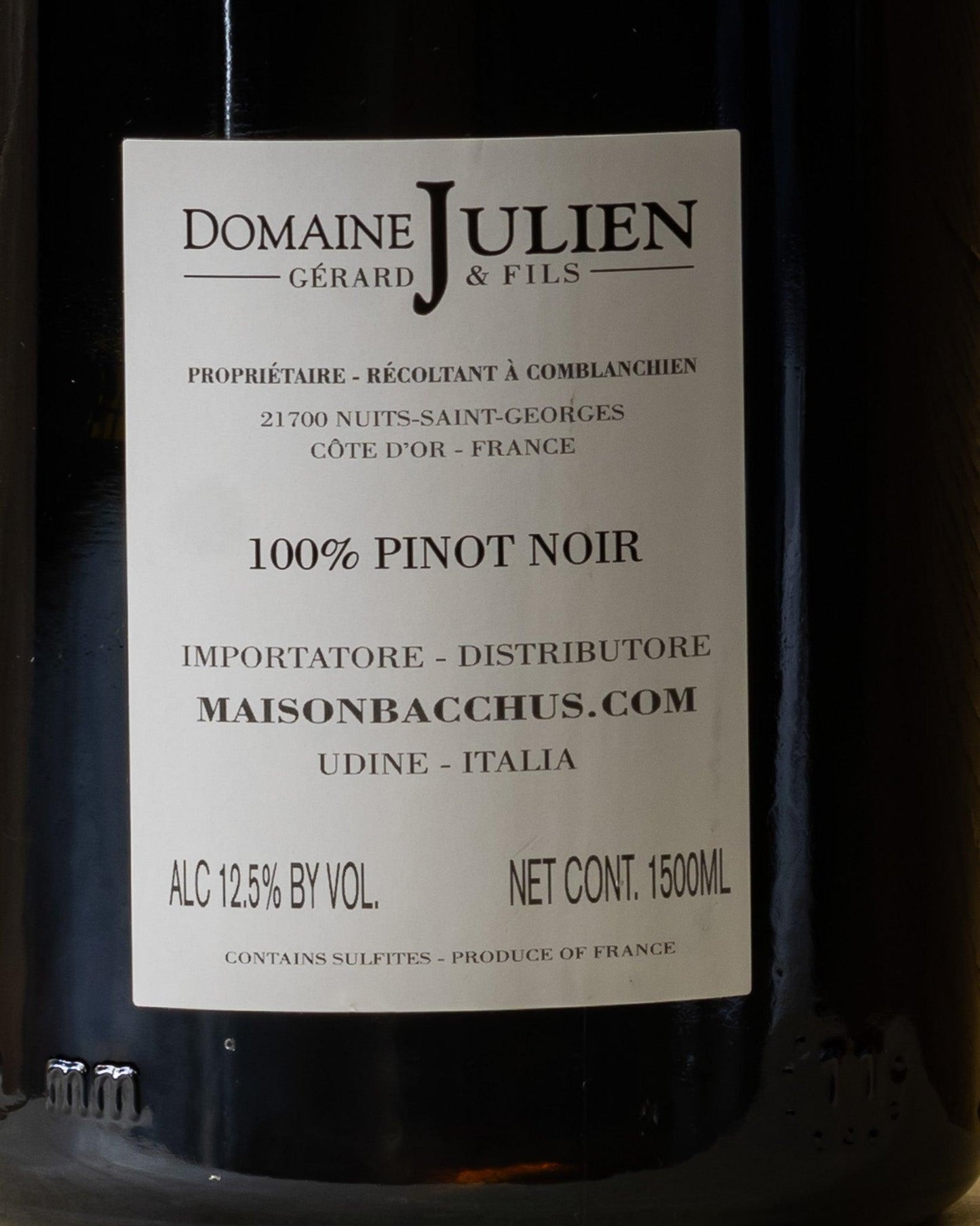 bourgogne rouge origine pinot noir domaine julien magnum retro etichetta