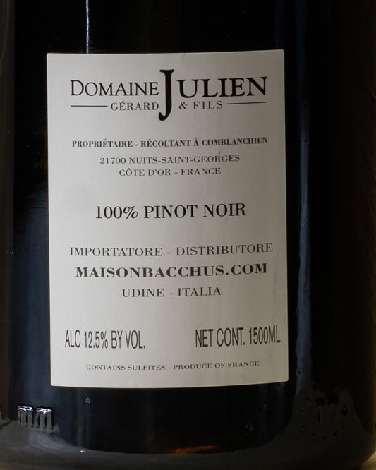 bourgogne rouge origine pinot noir domaine julien magnum retro etichetta