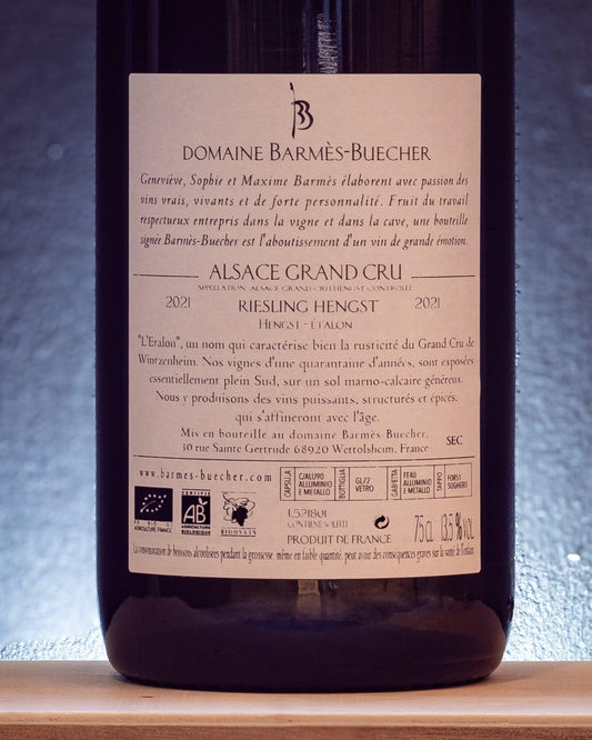 brames buecher alsazia grand cru riesling francia Hengst Vino Bianco retro etichetta