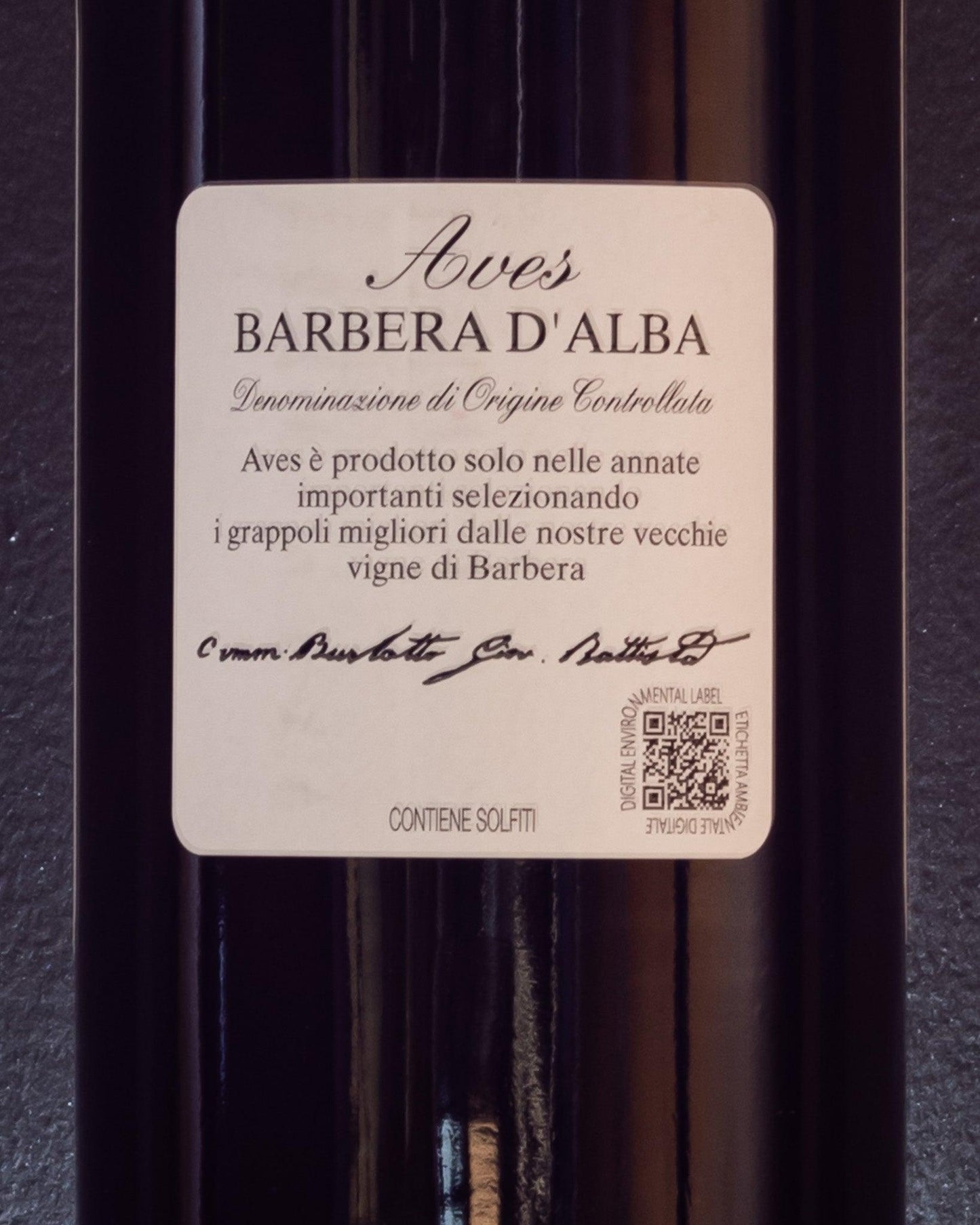 burlotto barbera d'alba aves piemonte italia retro etichetta