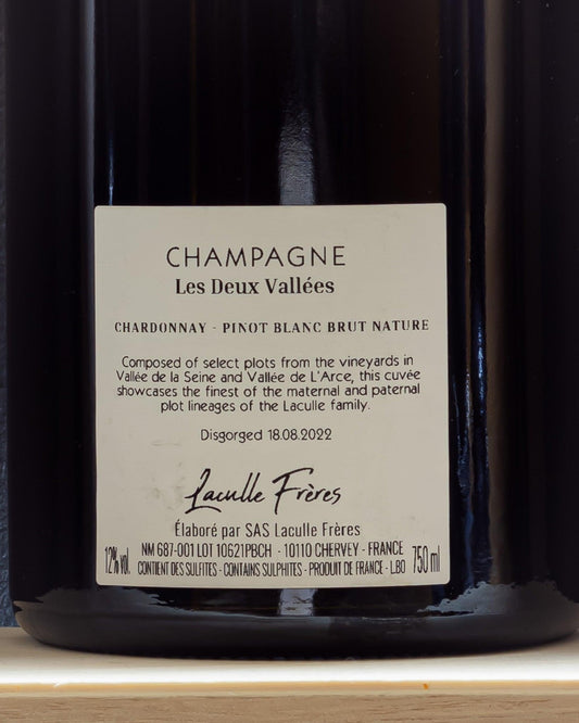 champagne laculle freres les deux vallees chardonnay pinot blanc brut nature retro etichette