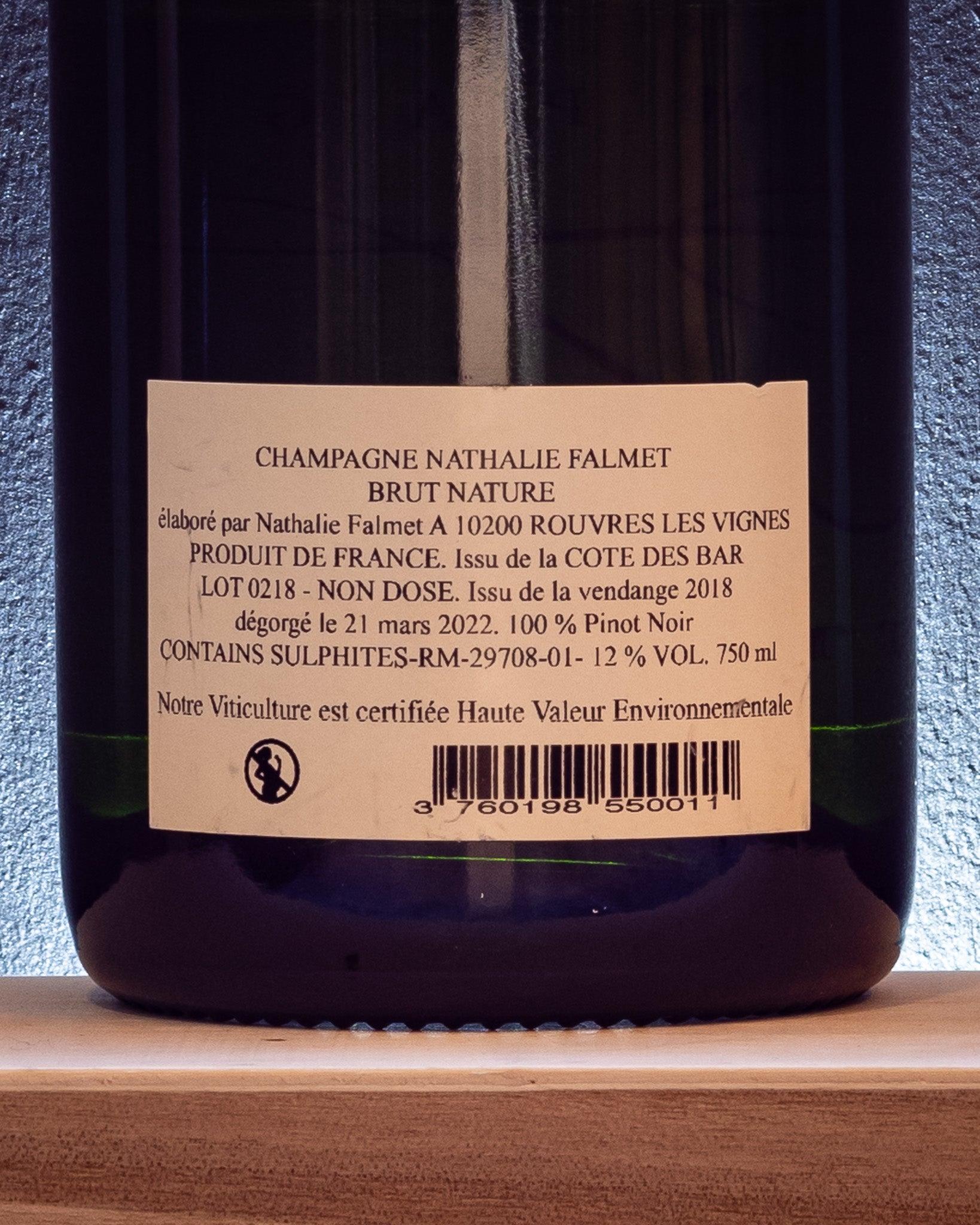 champagne nathalie falmet brut nature pinot nero francia retro etichetta