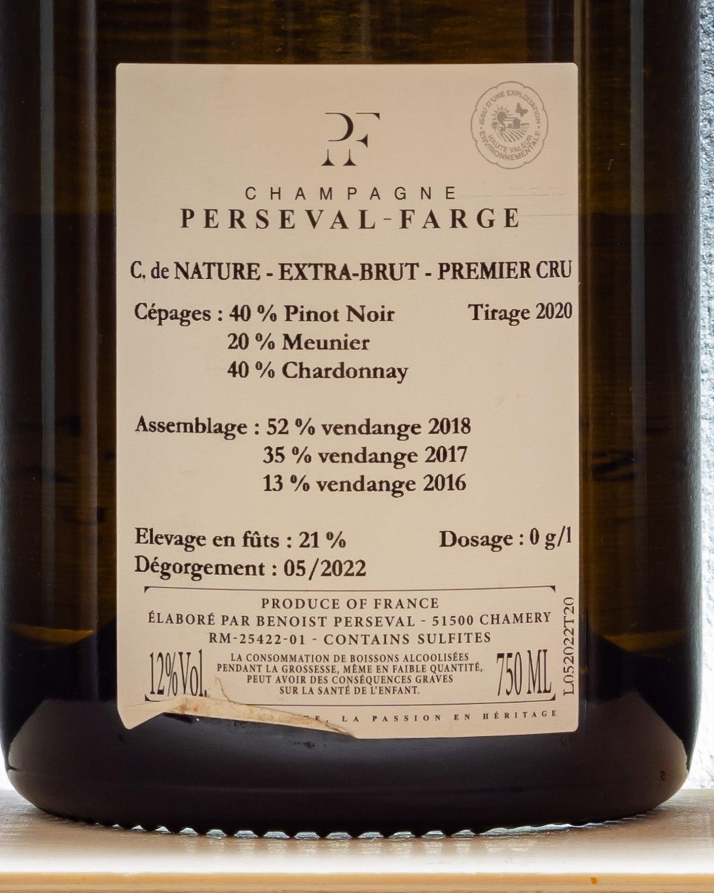 champagne perseval farge pinot noir meunier chardonnay brut nature