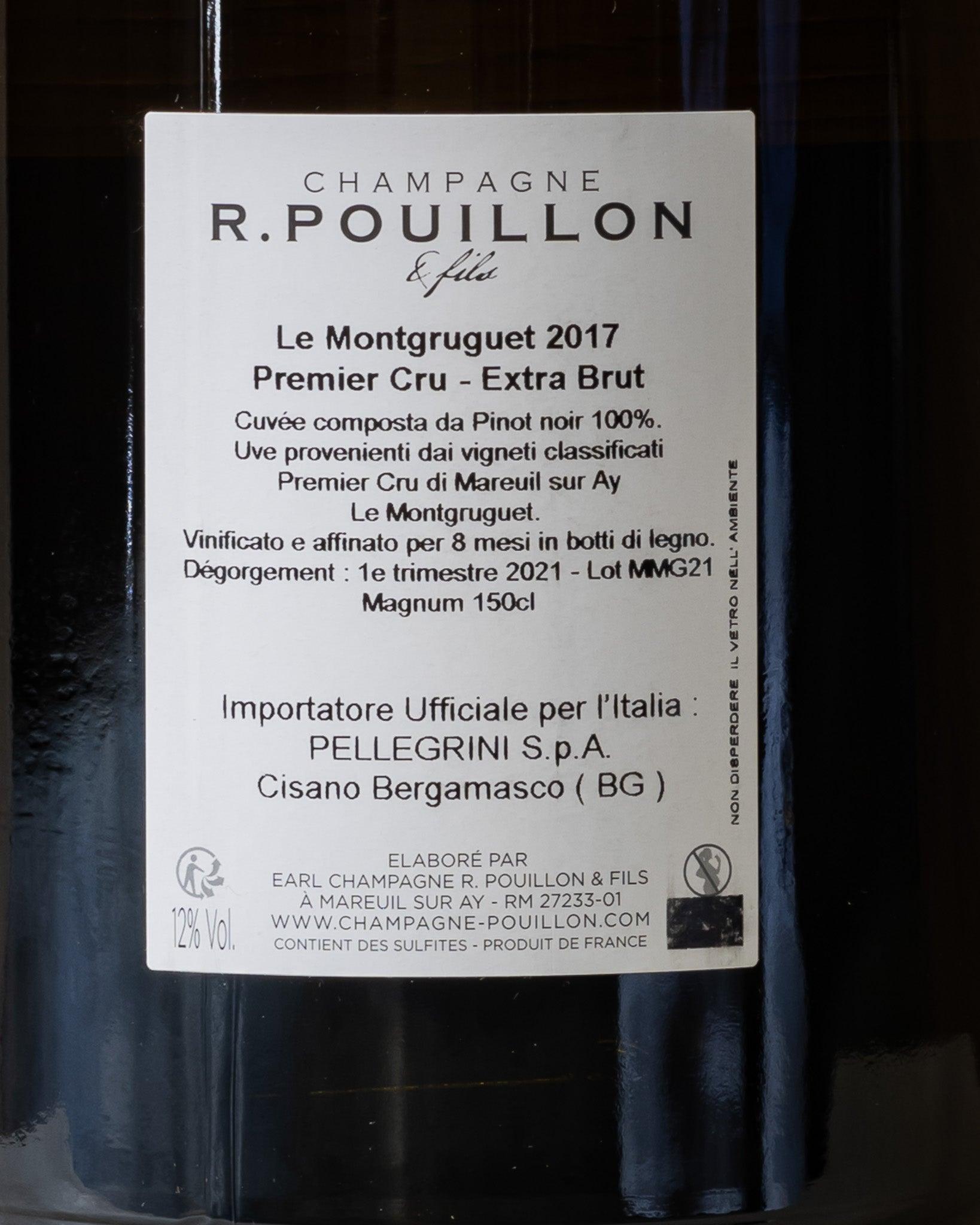 champagne premier cru extra brut le montgruguet pouilllon magnum retro etichetta