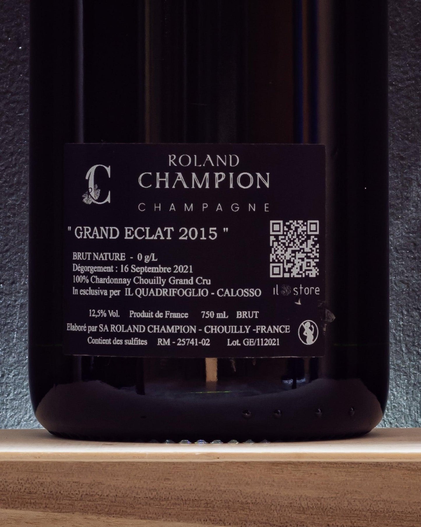 champagne roland champion grand eclat granc cru brut nature chardonnay retro etichetta