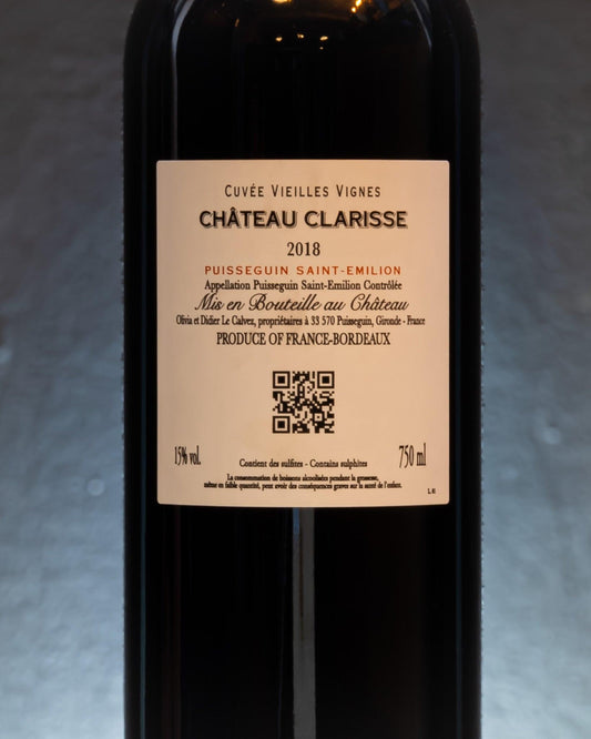chateau clarisse  puissseguin saint emilion bordeaux merlot cabernet franc carmenere retro etichetta