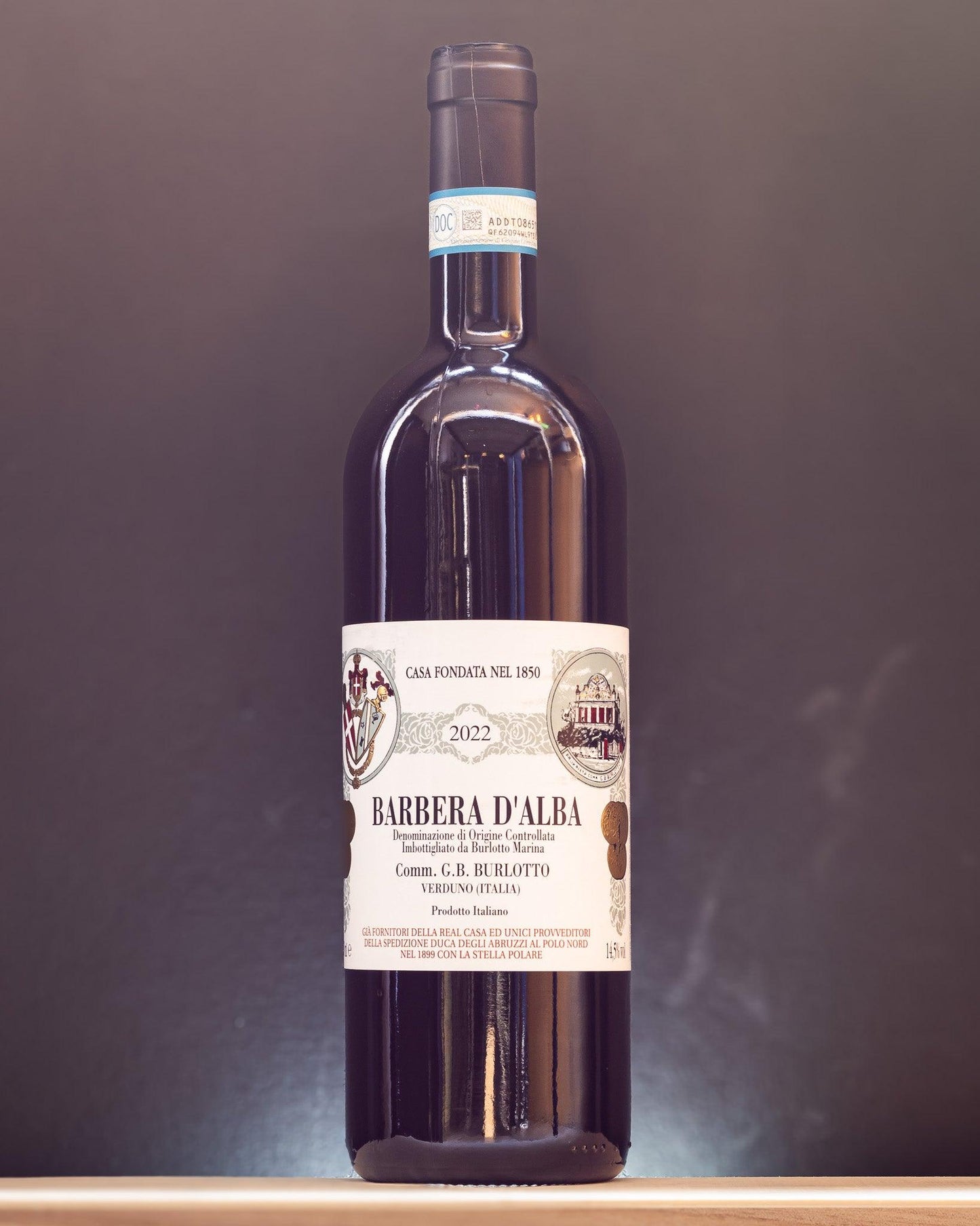 comm. g. b. burlotto barbara d'alba piemonte italia vino rosso